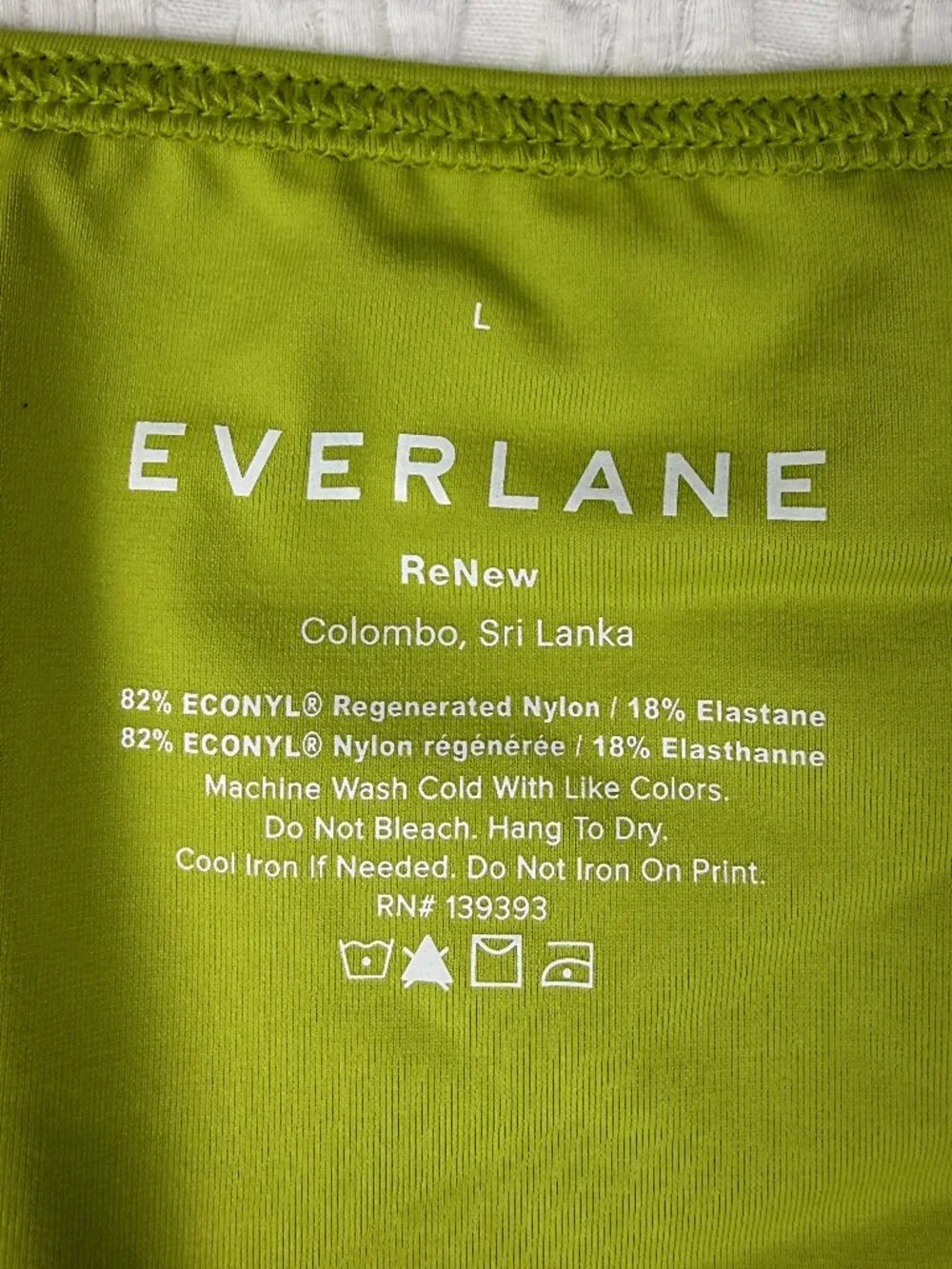 Everlane The Low-Rise Bikini Bottom PEP Green Size L NWT
